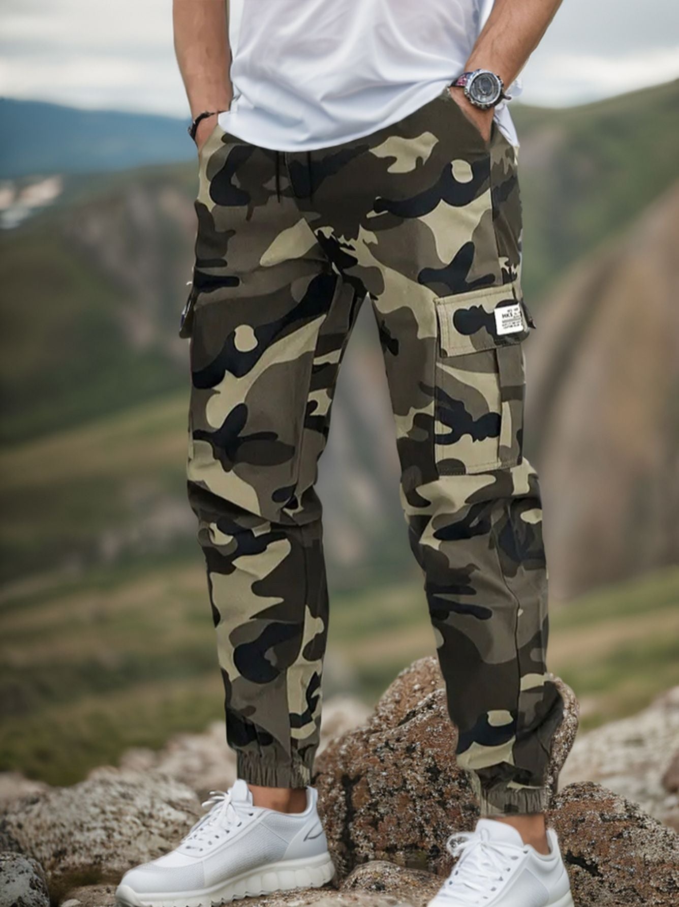 🛠️ 👖 Pantalones tácticos de trabajo resistentes: mezcla de nailon y algodón, muchos bolsillos funcionales, ideales para trabajar al aire libre 🌲