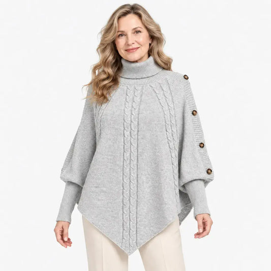 【S-3XL】Absolútny hit na jesennú a zimnú sezónu! Táto teplá pletená pelerína hravo zakryje nedostatky postavy. ✨