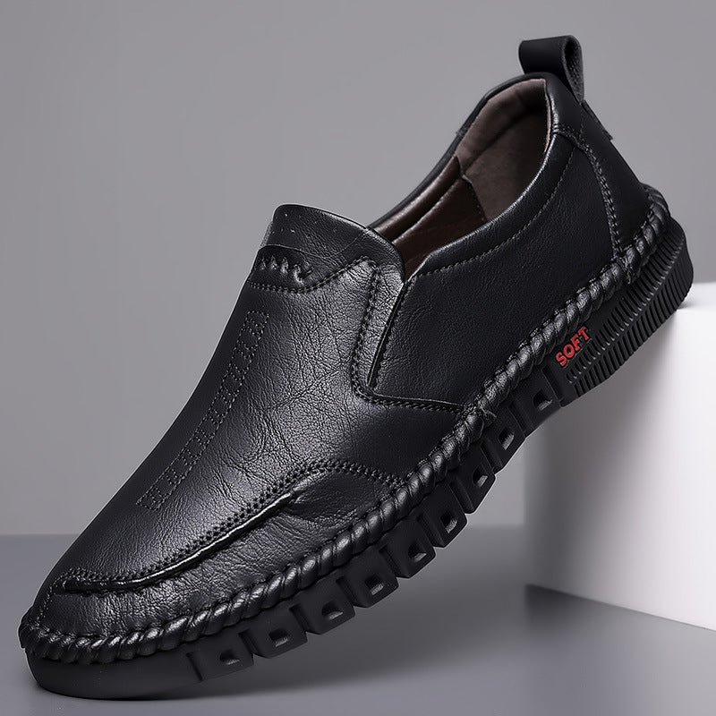 👞【39-44】Nové pánské kožené boty pro volný čas s měkkou podrážkou - protiskluzové - prodyšné --3935703