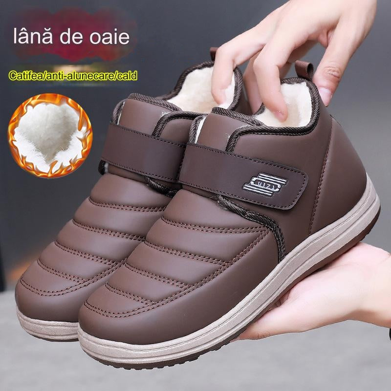 【39-44】🔥👟Nové zimní zateplené pánské zimní boty z ovčí vlny, voděodolné pro rok 2024.-3847591