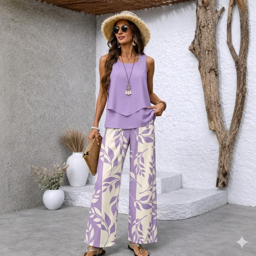 【S-3XL】VERDALISSE | 2-dielny komplet Fresco Brisa | Ľahký a elegantný viacfarebný letný set