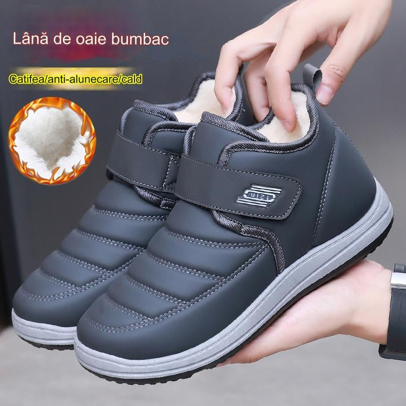 【39-44】🔥👟Nové zimní zateplené pánské zimní boty z ovčí vlny, voděodolné pro rok 2024.-3847591