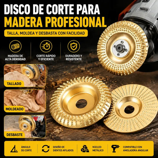 ⚙️🧰【3 piezas】Discos de desbaste y tallado para madera – Accesorios para amoladora angular