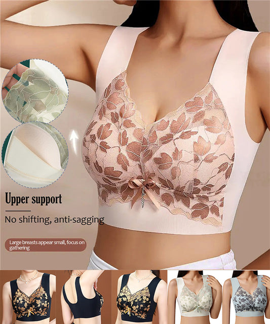 💌🌈【3 kusy】【M-4XL】Velká krajková podprsenka bez ocelových kroužků, luxusní, krásná záda, sexy, krásná záda