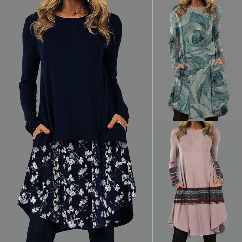 🔥🌺【S-5XL】Nové vintage šaty v etnickém stylu v různých květinových variantách --3923640