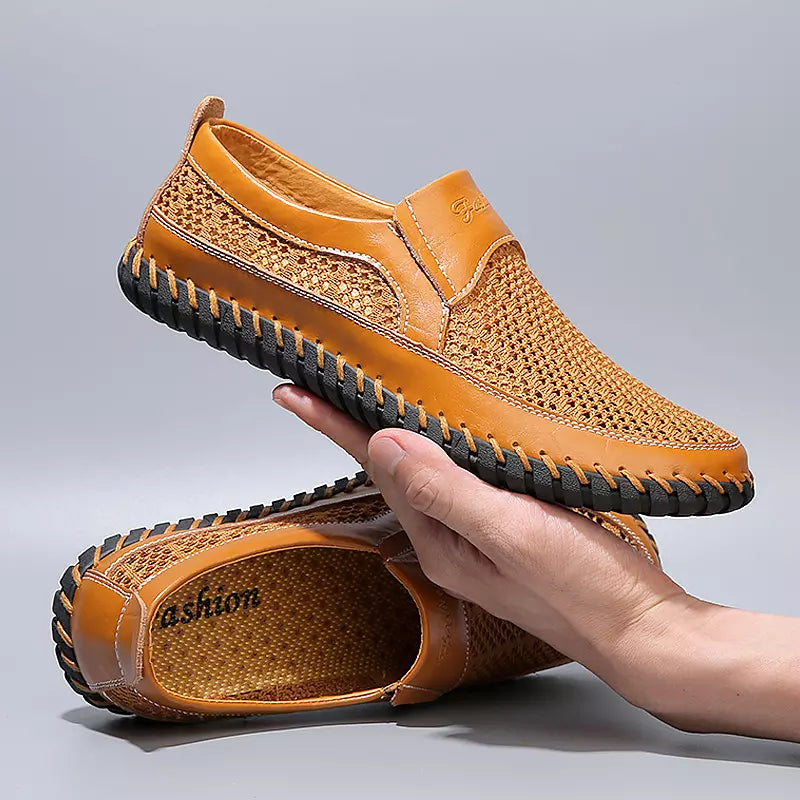 【38-48】👞Nové jarní a letní pánské síťované boty velké velikosti - pravá hovězí kůže, proti pocení a zápachu, prodyšné a pohodlné