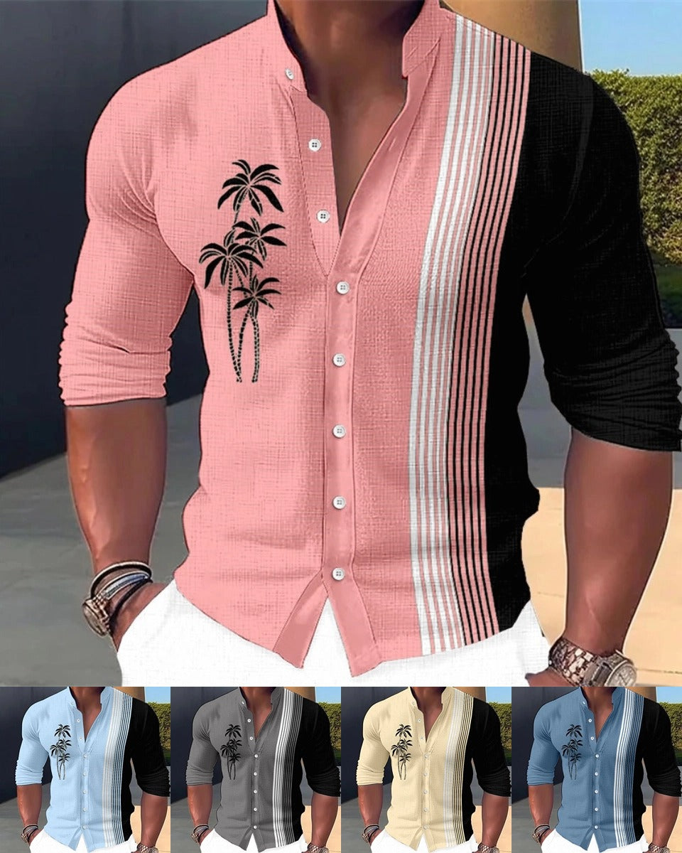 🔥🔥【S-6XL】🌴Nové styly pro jaro a léto 2025, pánské stylové ležérní bavlněné košile --3930188