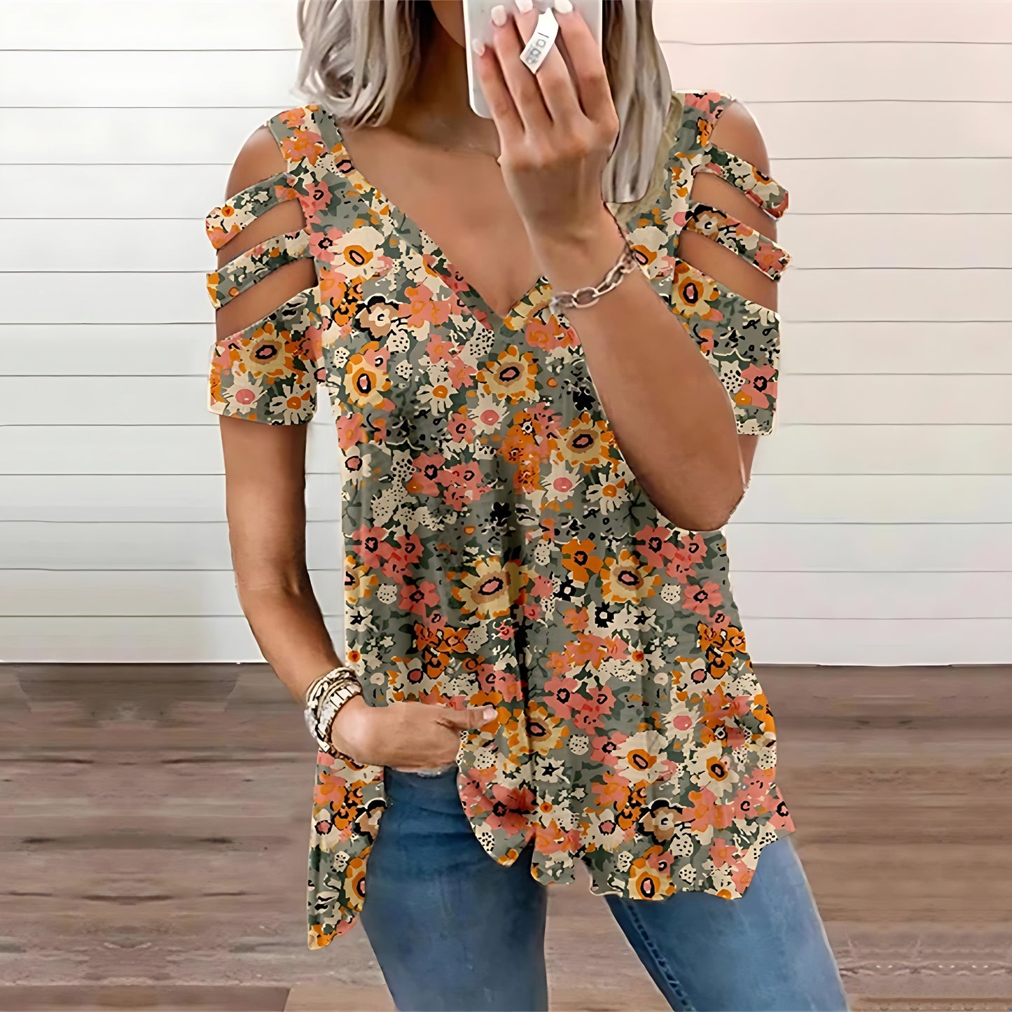 🔥👚【S-3XL】2025 nová letní dámská módní trička s potiskem jsou pohodlná a prodyšná