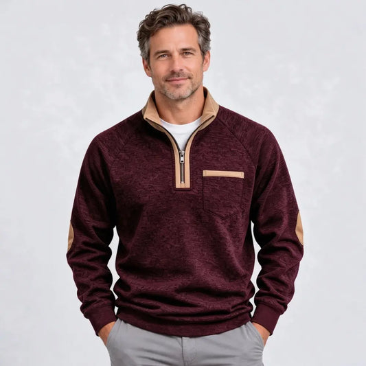 ✨🧥【1 kus, S–3XL】Pánska zateplená mikina s polovičným zipsom a kontrastnými detailmi – retro štýl, pohodlný strih a hrejivý materiál.
