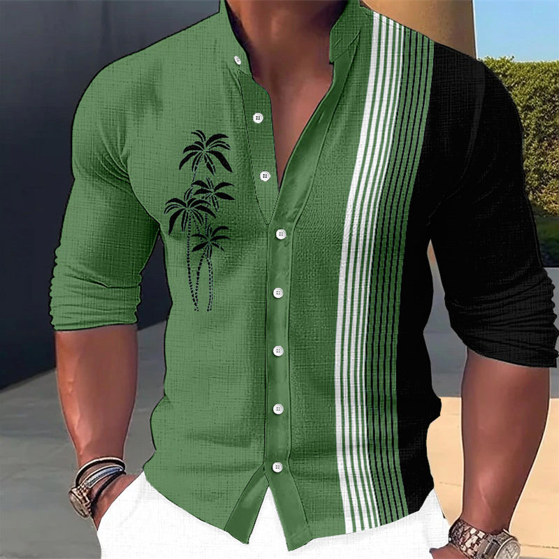 🔥🔥【S-6XL】🌴Nové styly pro jaro a léto 2025, pánské stylové ležérní bavlněné košile --3930188