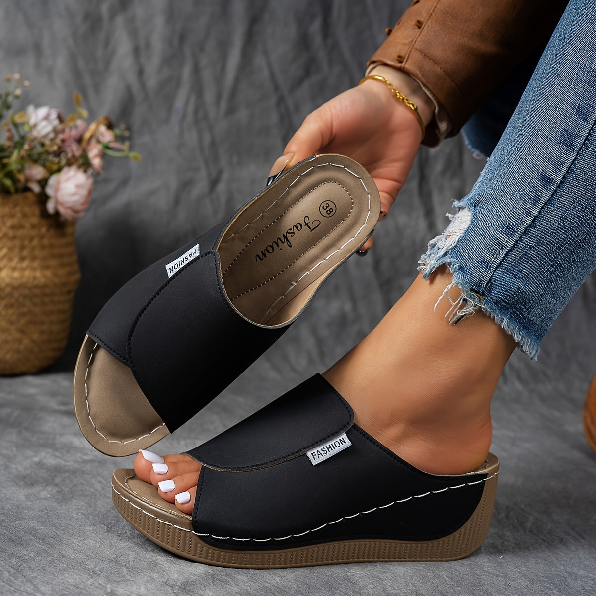 【🔥 Poslední sto párů】【36-43】👠Dámské sandály s měkkými džínami