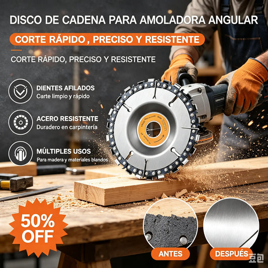 【2 piezas】Discos de cadena de motosierra de 4 pulgadas para tallado de madera – Accesorios para amoladora angular