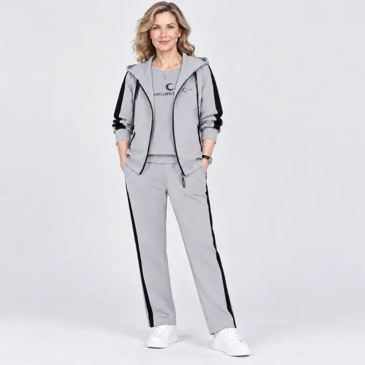 【M-4XL】Dámska 3-dielna súprava 2026 – jesenný/zimný komplet s kapucňou, voľný strih, športový štýl, nadmerné veľkosti, navrhnuté pre mamičky
