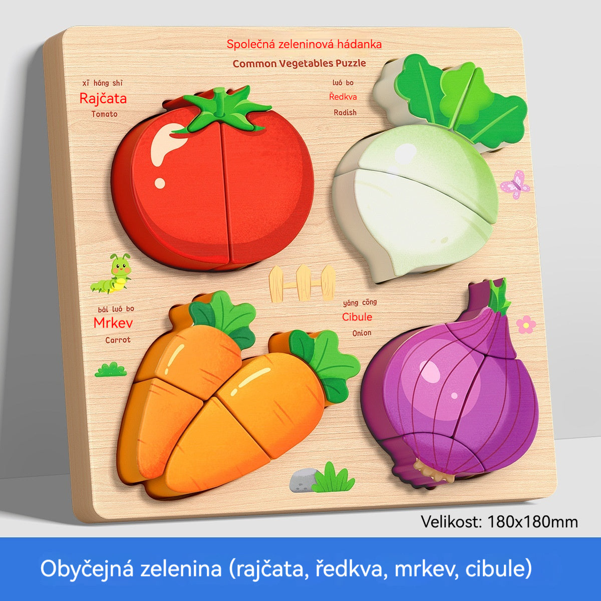 🔥【1 juego de 4 estilos】👧🏻🧩 Rompecabezas 3D de madera Montessori para educación infantil