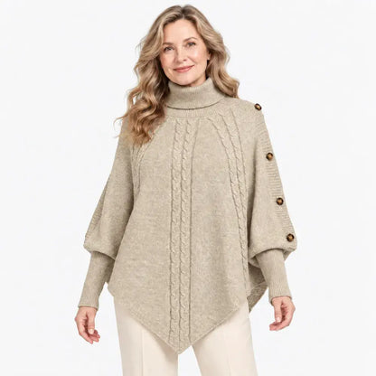 【S-3XL】Absolútny hit na jesennú a zimnú sezónu! Táto teplá pletená pelerína hravo zakryje nedostatky postavy. ✨