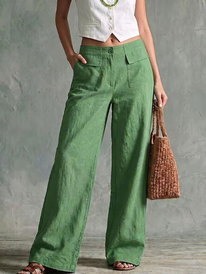 【S-3XL】Dámske voľné nohavice z bavlny a ľanu, ležérne👖✨