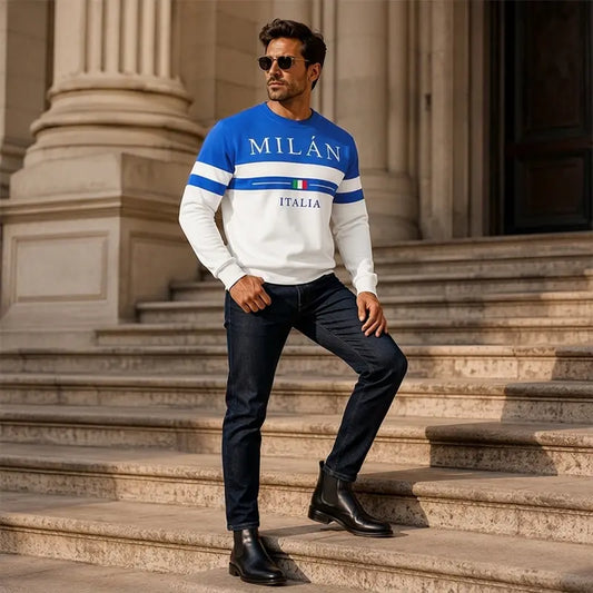 ✨🌟👕【S-6XL】Pánske mikiny s potlačou „Milano Italia“
