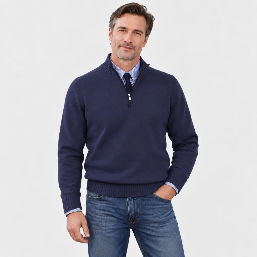 【L-5XL】Suéteres con cremallera, cálidos y populares para otoño e invierno