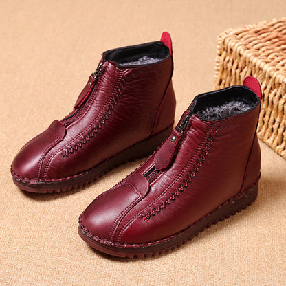 【35-42】Botas de mujer para otoño/invierno, suela suave con cremallera, elegantes y cómodas