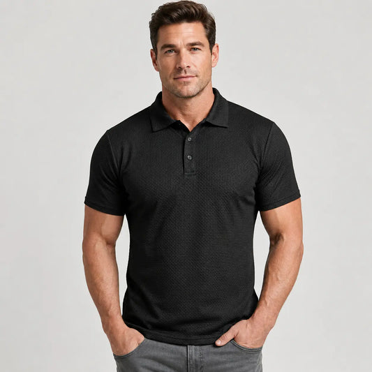 【M-6XL】Camiseta de manga corta de seda helada transpirable de alta gama y color liso para hombre