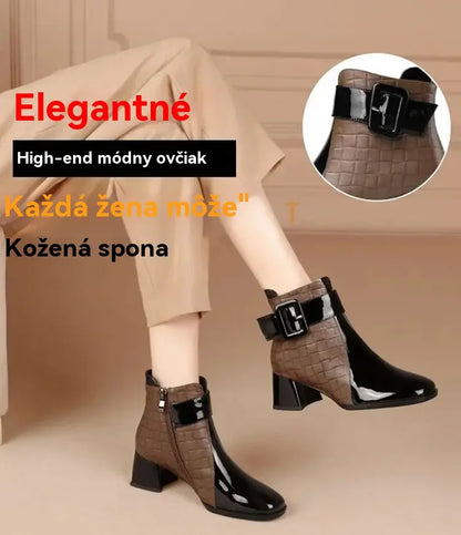 🔥Zľava 50 %🔥【Veľkosti 35 – 40】Elegantné dámske jesenné členkové čižmy – štýlové a univerzálne