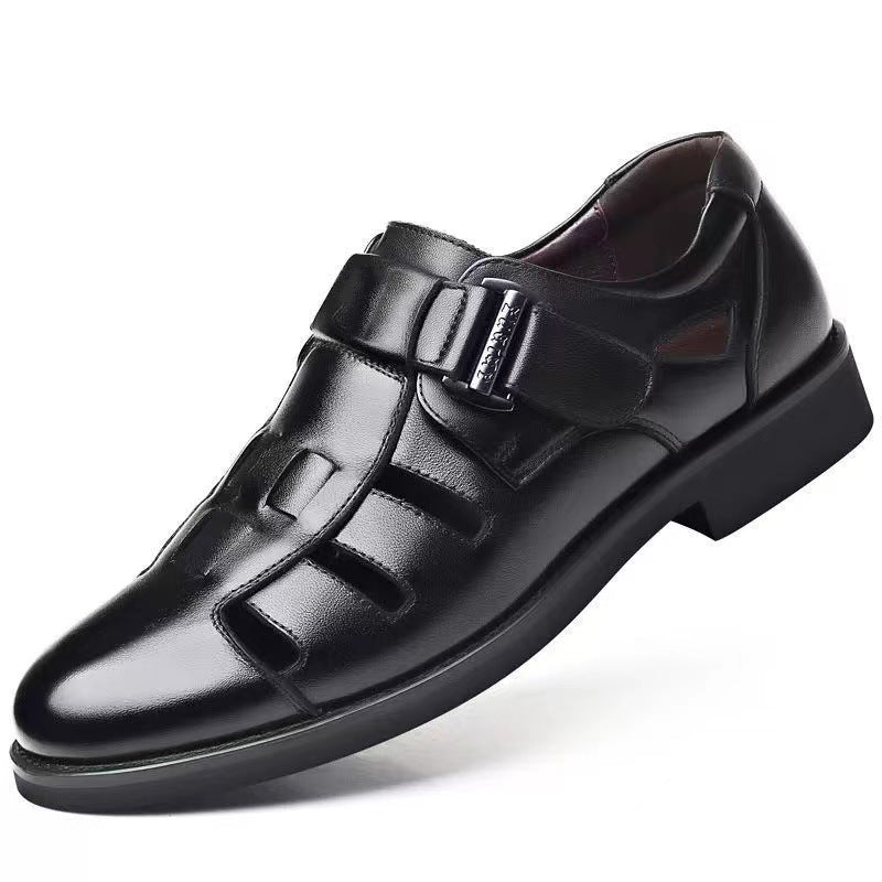 【Oferta especial de último día】Sandalias de cuero genuino para hombre, elegantes y cómodas, ideales para primavera/verano.
