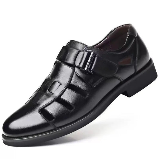 【Oferta especial de último día】Sandalias de cuero genuino para hombre, elegantes y cómodas, ideales para primavera/verano.