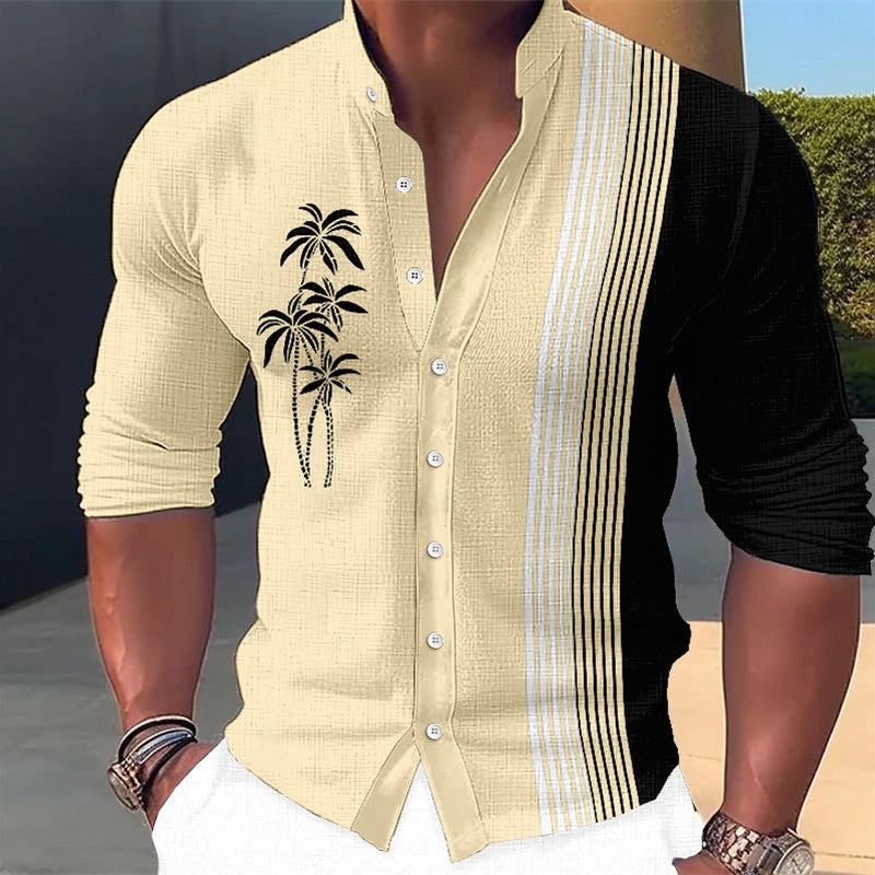 🔥🔥【S-6XL】🌴Nové styly pro jaro a léto 2025, pánské stylové ležérní bavlněné košile --3930188