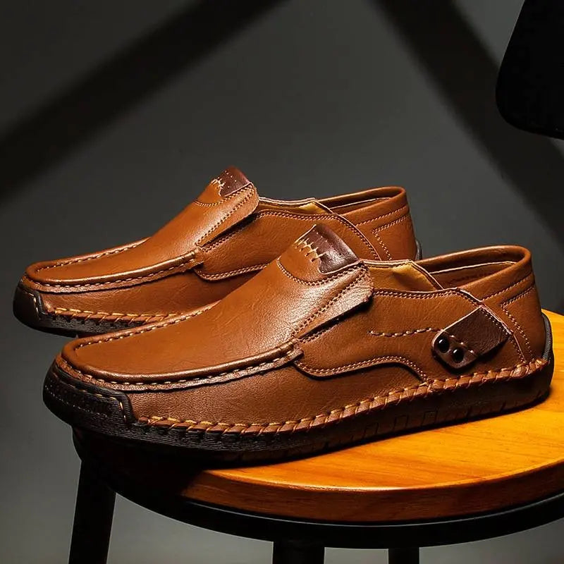 50% de descuento【38-48】Mocasines de cuero hechos a mano Pago contra entrega