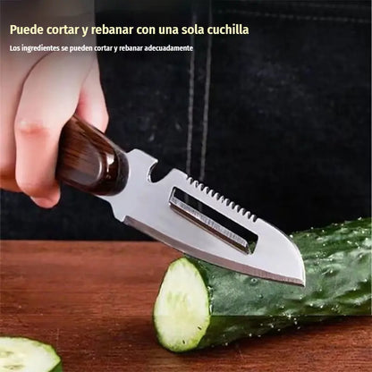 🔪 Pack de 3 peladores multifuncionales de acero inoxidable 🧅