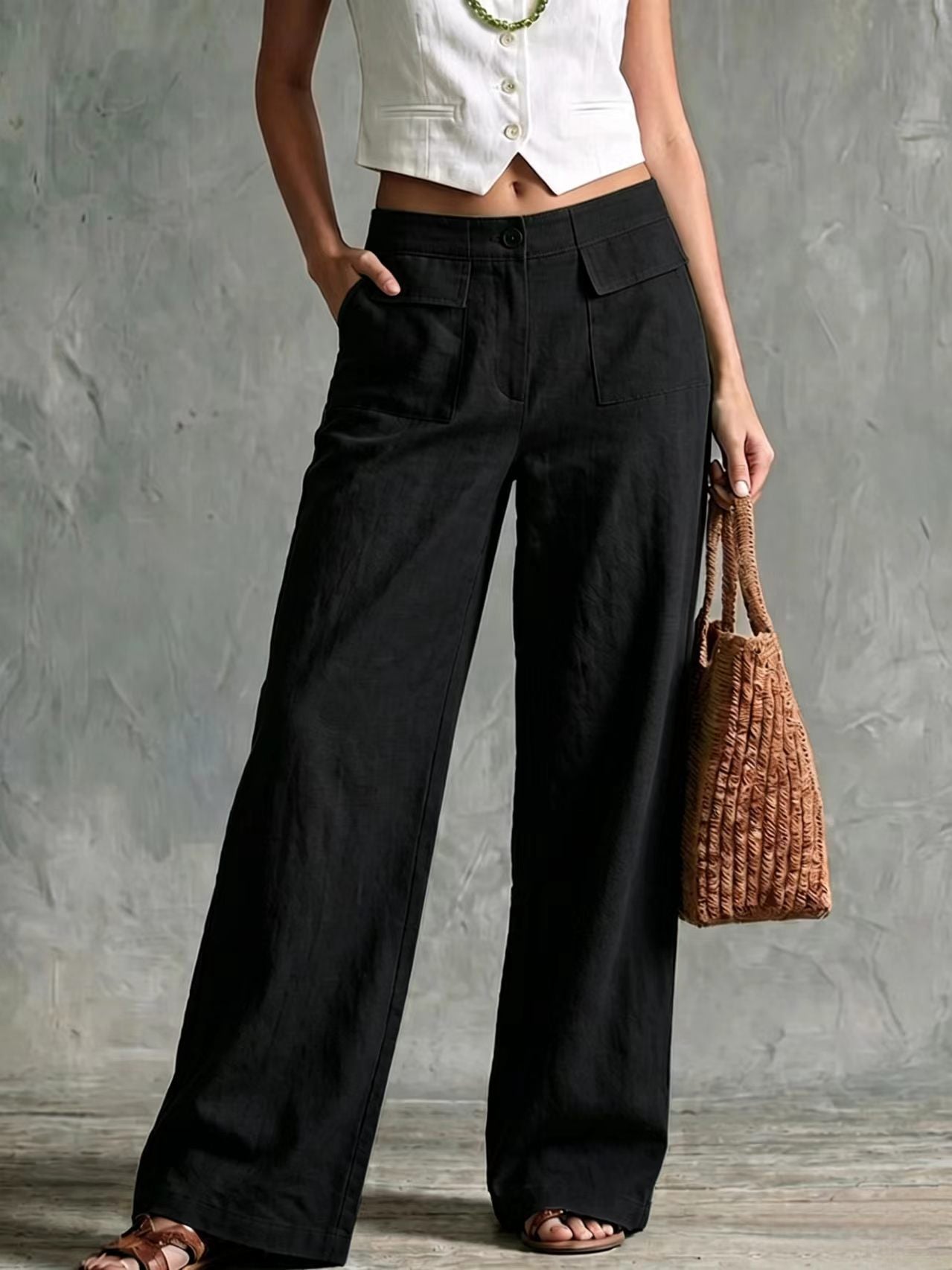 【S-3XL】Dámske voľné nohavice z bavlny a ľanu, ležérne👖✨