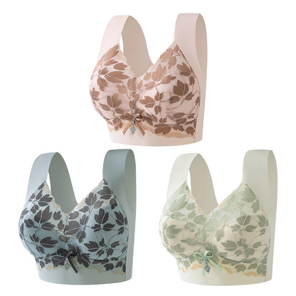 💌🌈【3 kusy】【M-4XL】Velká krajková podprsenka bez ocelových kroužků, luxusní, krásná záda, sexy, krásná záda