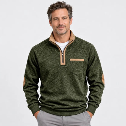 ✨🧥【1 kus, S–3XL】Pánska zateplená mikina s polovičným zipsom a kontrastnými detailmi – retro štýl, pohodlný strih a hrejivý materiál.