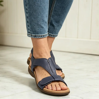 Sandalias de verano con suela blanda y soporte de arco, casuales y cómodas.