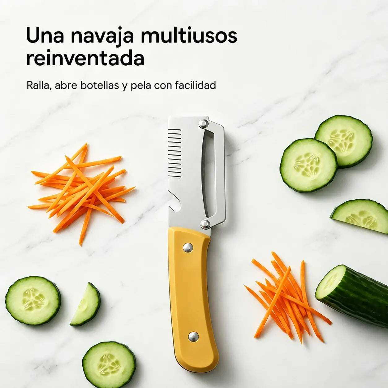 【50%OFF】✅Compra 1 y llévate 1 gratis 🧅🔪 Pelador de cocina multifuncional 3 en 1: ¡Pela, corta y abre botellas! 🔥