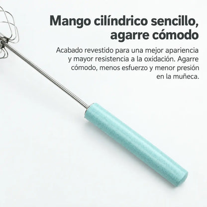 🔥【Último día con 50% de descuento, juego de 2 piezas】🔥Batidora de huevos semiautomática de acero inoxidable🥚