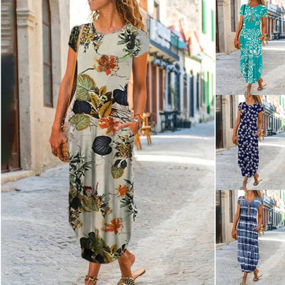 👗✨【S-3XL】2025 Nové dámské šaty s volným potiskem do kapsy, 13 stylů 3923196