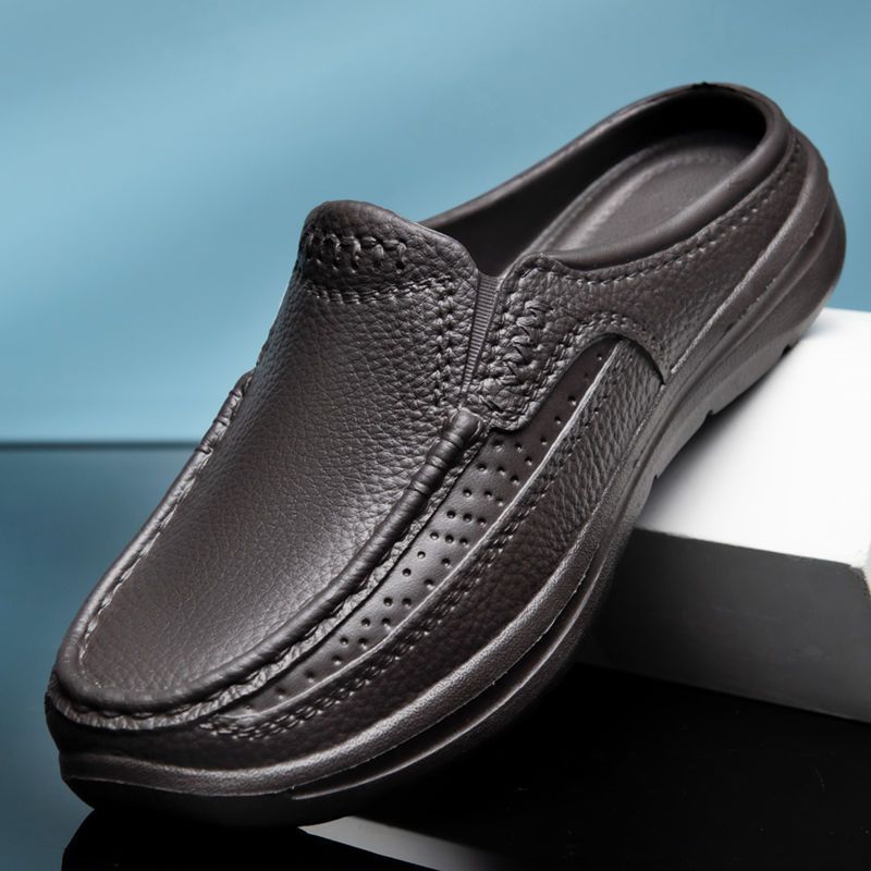 👞🔥【39-45】Novinka na rok 2025，Jednoduché pánské sandály casual s polovičními zuby -- 3911648