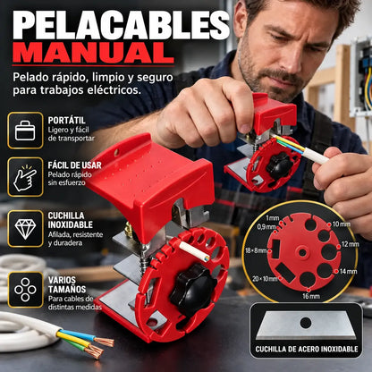 🔧【Pelacables + cuchilla】 | Pelacables manual universal de pelado rápido, portátil e ideal para uso doméstico