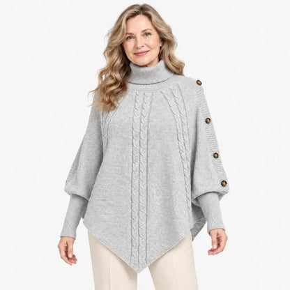 【S-3XL】Absolútny hit na jesennú a zimnú sezónu! Táto teplá pletená pelerína hravo zakryje nedostatky postavy. ✨