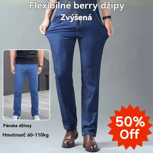 👖💥Jednoduché, ležérne a všestranné pánske džínsy nadmernej veľkosti