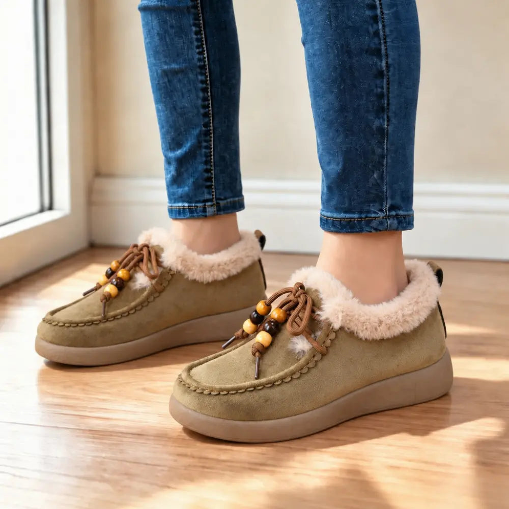 🧊👢【36-41】Dámske zimné čižmy – zateplené, s mohutnou podrážkou, nízke členkové čižmy; štýlové, teplé, odolné proti snehu