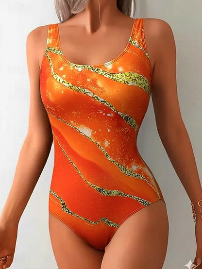 🏖️👙 ¡Un bañador de una pieza para mujer con estampado de rayas que estiliza la figura! Tanto si vas a la playa, a la piscina o te vas a hacer una sesión de fotos, es una opción estupenda.