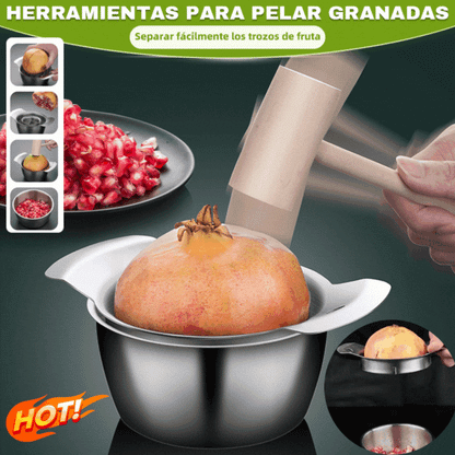 🎁 ¡Adiós al Esfuerzo! Pelador de granadas, herramienta de acero inoxidable para abrir granadas - Disfruta sin Mancharte! Oferta Limitada ⏳