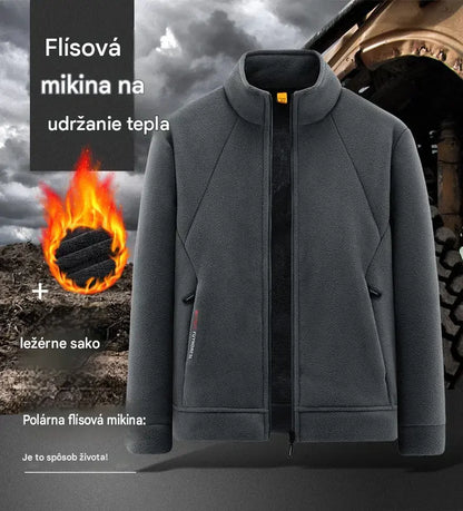 💥【M-5XL】Pánska hrubá bunda zo zmesi vlny s povrchovou úpravou pripomínajúcou semiš – Teplá a pohodlná, vhodná na jeseň a zimu