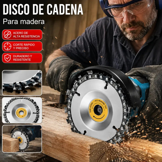 【2 piezas】Discos de cadena de motosierra de 4 pulgadas para tallado de madera – Accesorios para amoladora angular