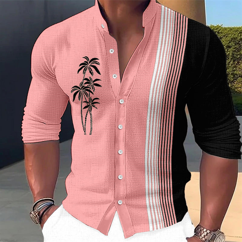🔥🔥【S-6XL】🌴Nové styly pro jaro a léto 2025, pánské stylové ležérní bavlněné košile --3930188