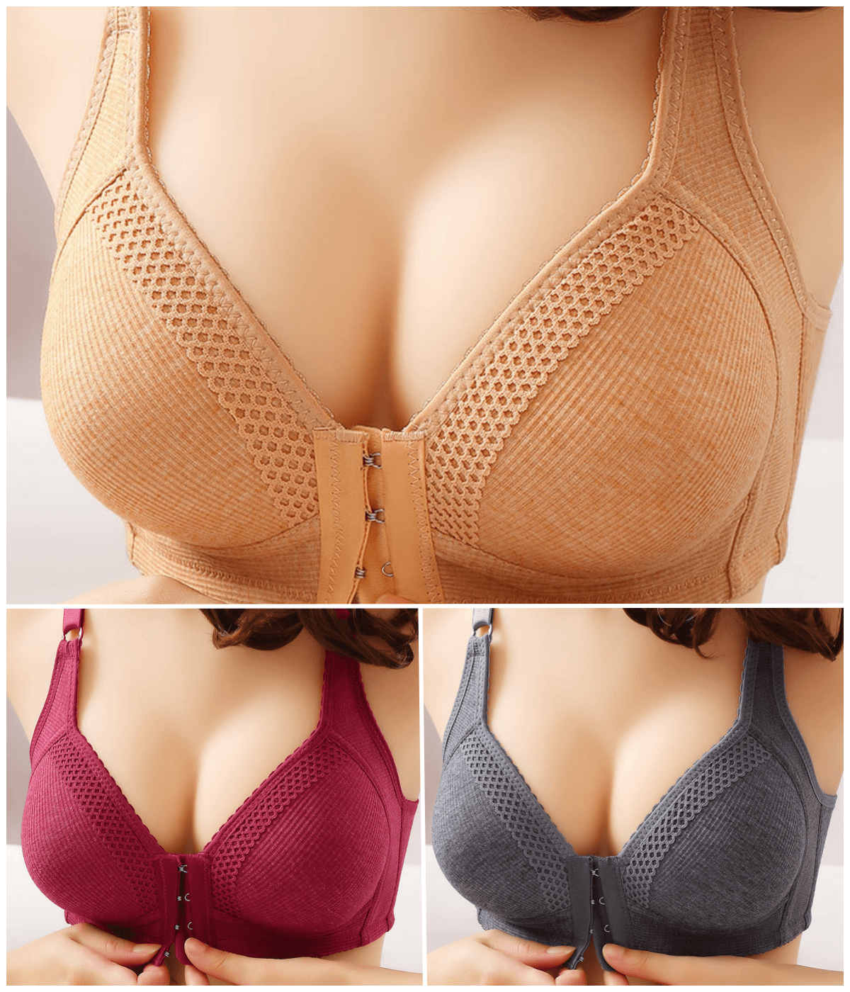 💥【Balení po 3】🔥❤️ Vysoce kvalitní bezešvá push-up podprsenka, módní a sexy, zabraňuje vypadávání --3939600