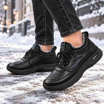 👞【39-45】Pánska športová zimná obuv, hrubá kožušinová podšívka, nepremokavý zvršok, odpružená protišmyková podrážka🥰