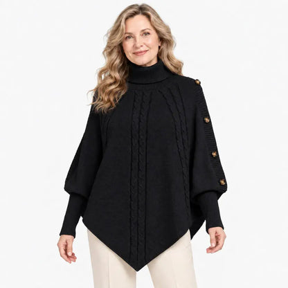 【S-3XL】Absolútny hit na jesennú a zimnú sezónu! Táto teplá pletená pelerína hravo zakryje nedostatky postavy. ✨